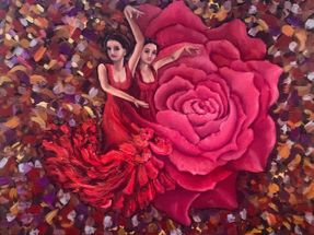 20. “Flamenco, Passion y coraje” óleo lienzo 50x60cm 2019